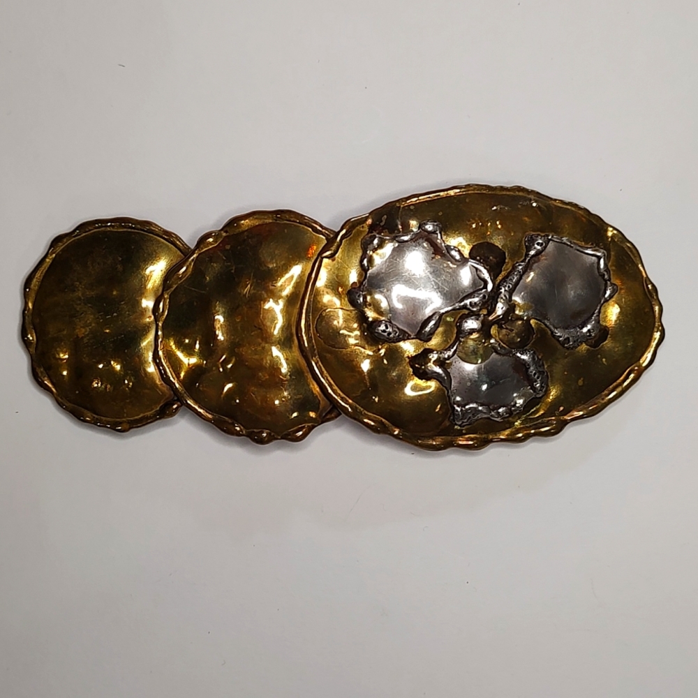 Vintage hammered belt buckle